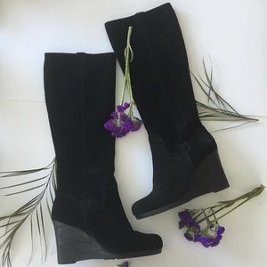bp Nordstrom High Black Suede Boots